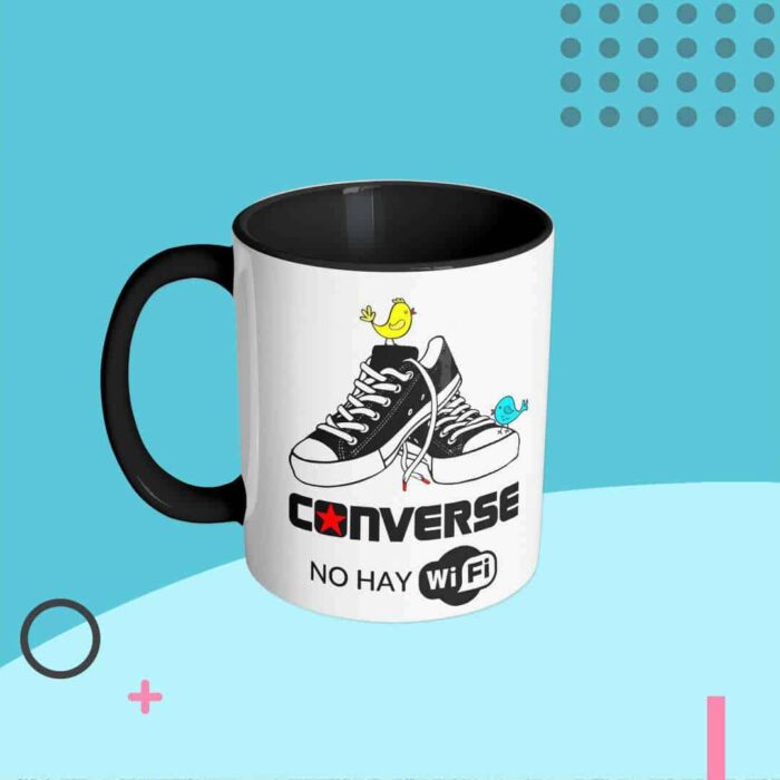 taza con frase Taza Converse no hay WIFI